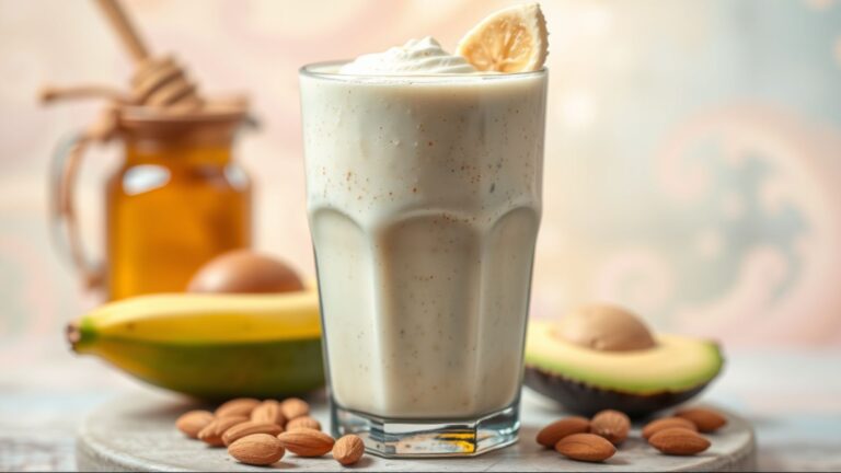 Almond, Banana, Avocado Smoothie with Honey Recipe