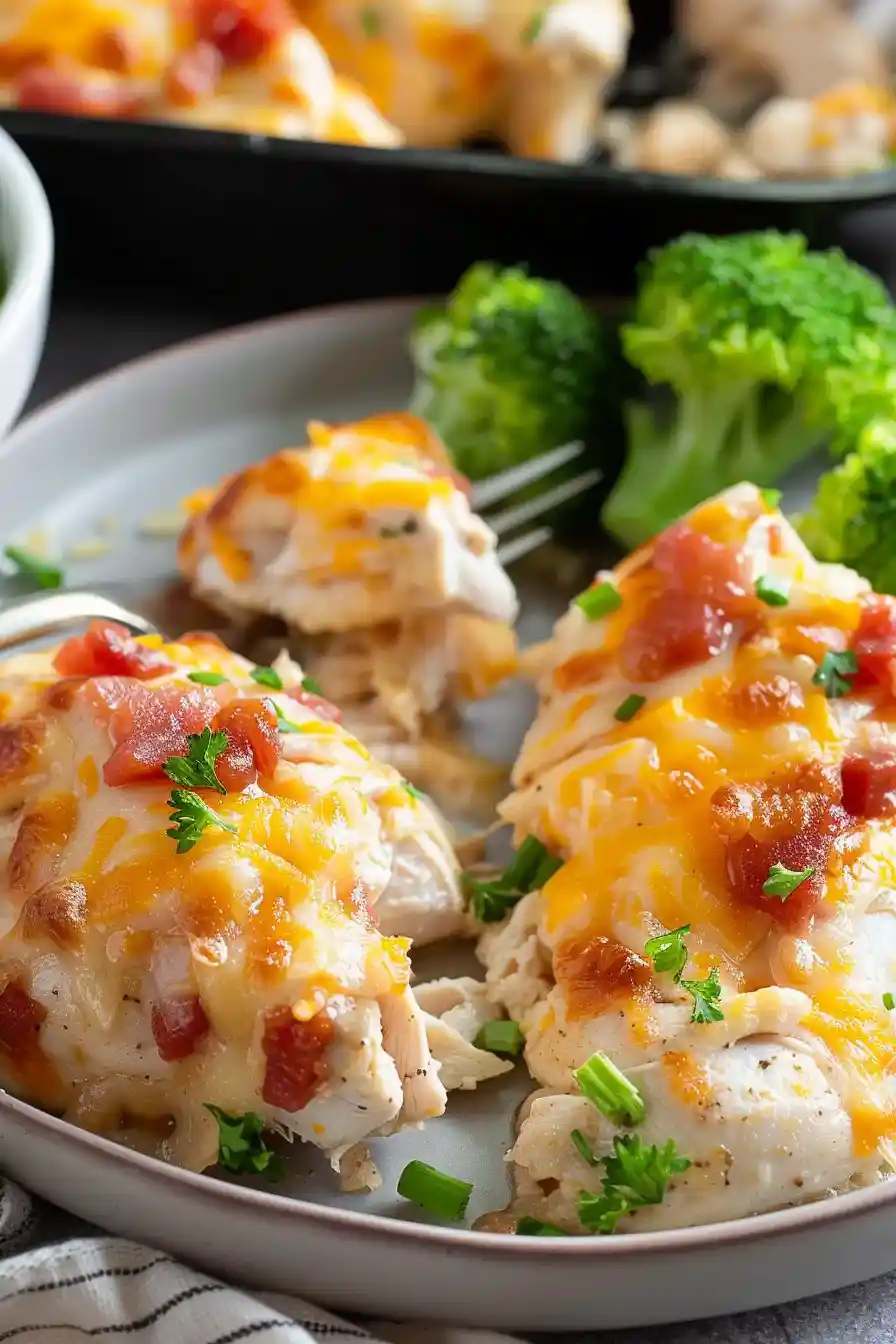 Cheesy Million Dollar Baked Chicken Breast with Cream Cheese