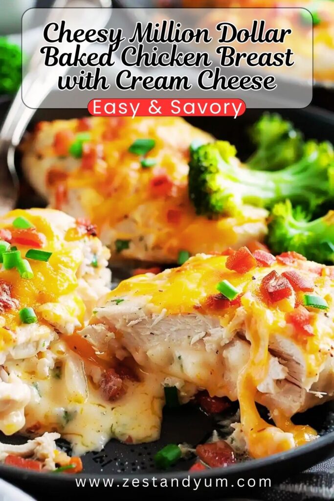 Cheesy Million Dollar Baked Chicken Breast with Cream Cheese