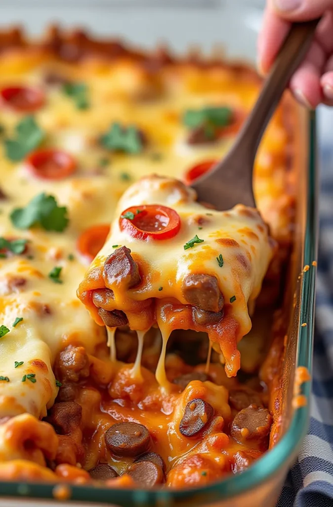 Meat Lovers Pizza Casserole