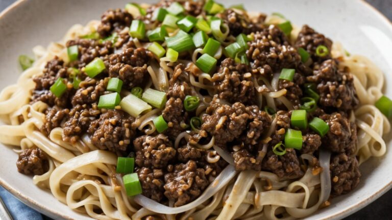 Mongolian Ground Beef Noodles