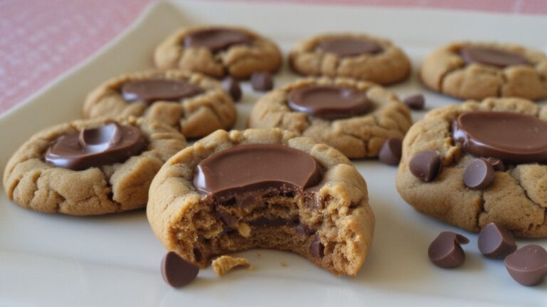 Peanut Butter Cookies with Milk Chocolate Center