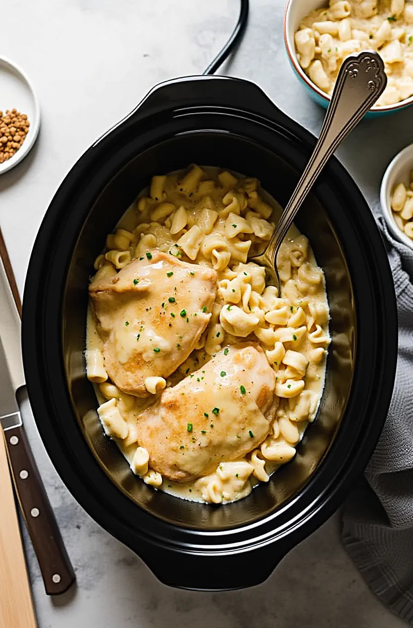 Slow Cooker Cajun Chicken Alfredo