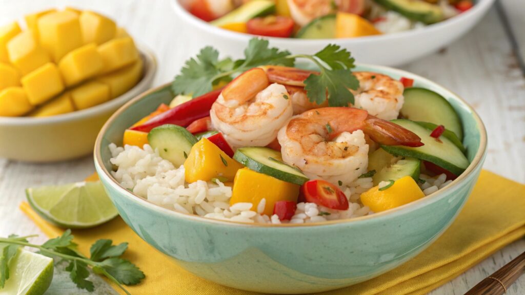 Tropical Shrimp Rice Bowl