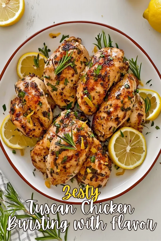 Zesty Tuscan Chicken Bursting with Flavor