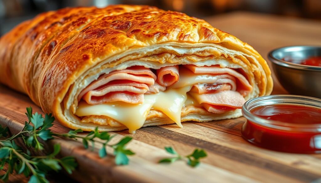 Easy Chicken Cordon Bleu Stromboli Recipe