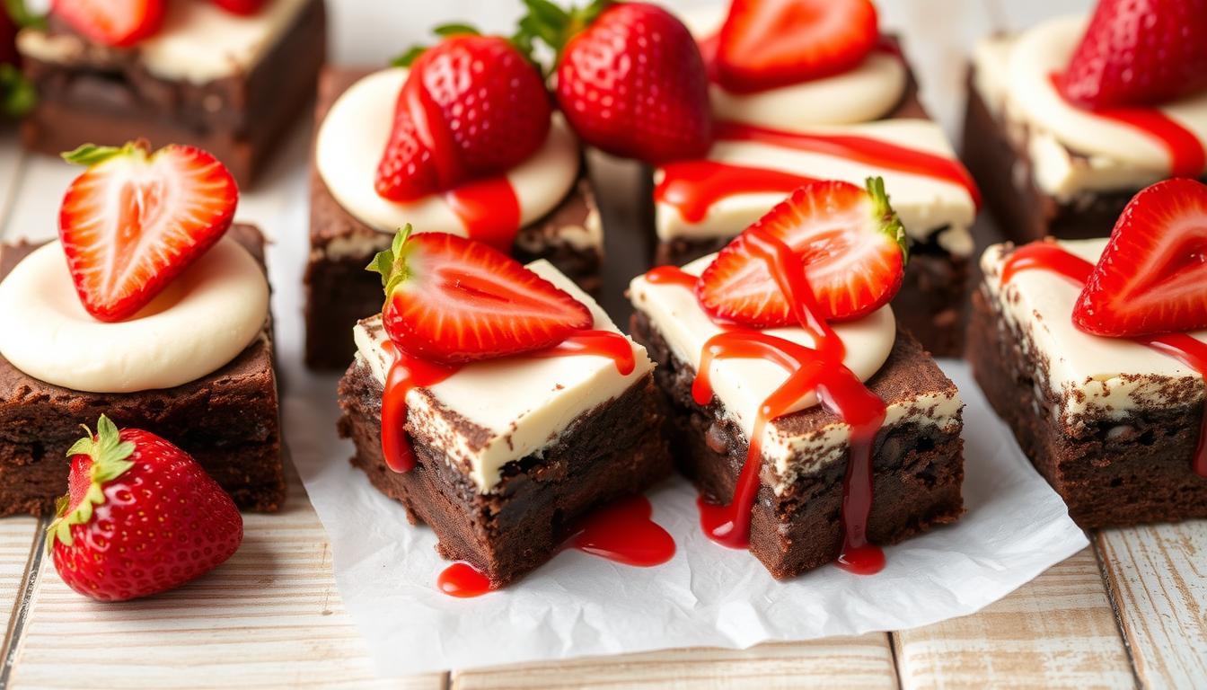 Easy Strawberry Cheesecake Brownies Recipe