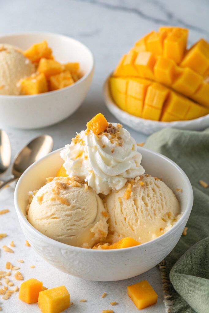 Creamy Coconut Mango Ice Cream