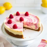 Lemon Raspberry Swirl Cheesecake