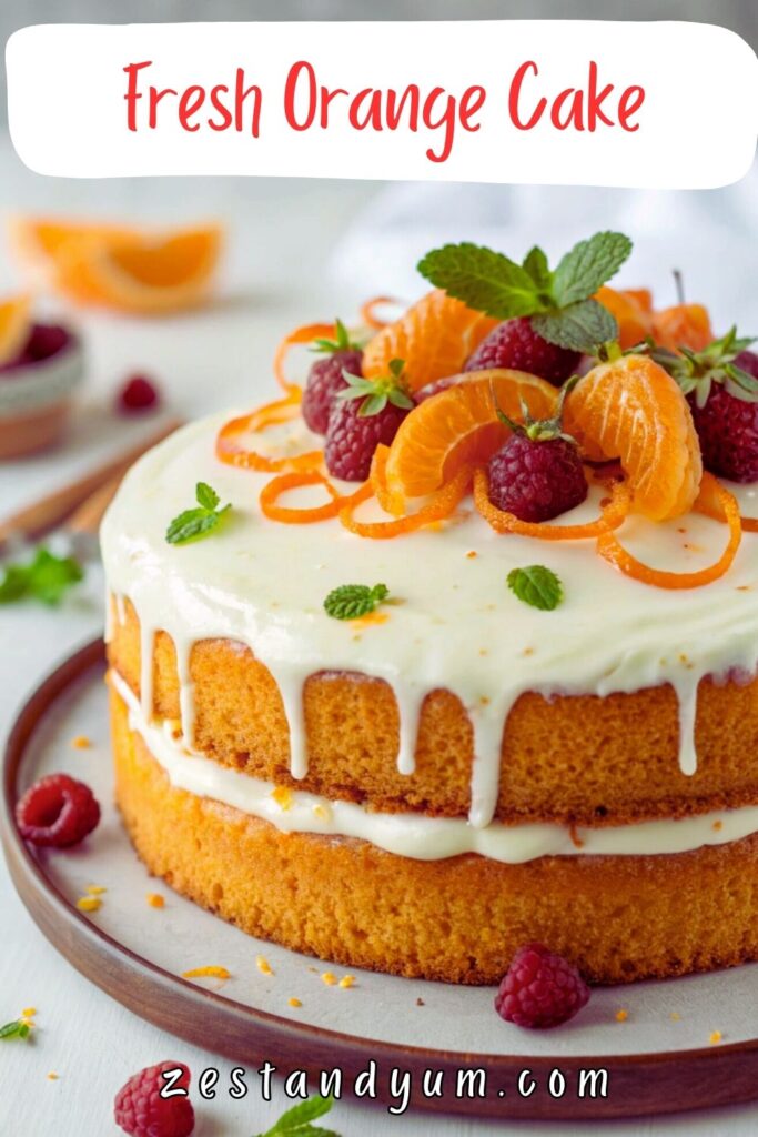 Moist & Fluffy Orange Cake Recipe