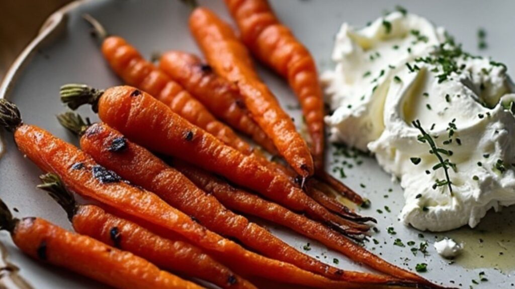 Roasted Carrots with Whipped Feta