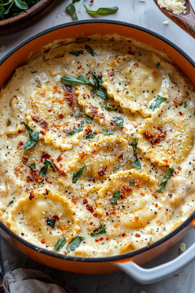 Creamy Tuscan Ravioli