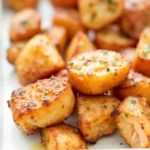 Honey Butter Garlic Glazed Salmon Bites