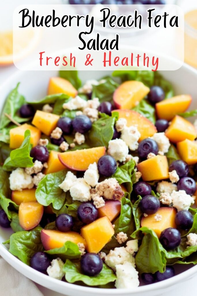 Blueberry Peach Feta Salad