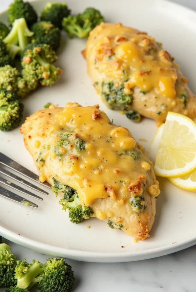 Broccoli and Cheddar Stuffed Chicken