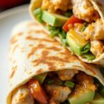 Cheesy Chicken Avocado Wrap