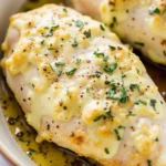 Garlic butter and herb stuffed chicken