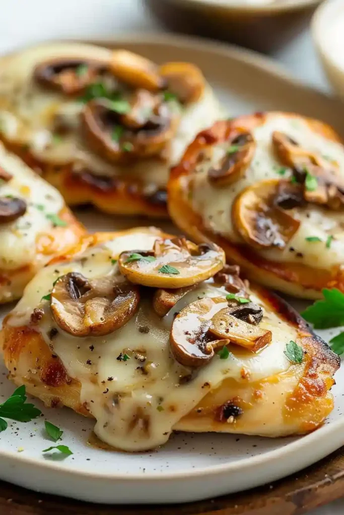 Mushroom and Cream Cheese Stuffed Chicken