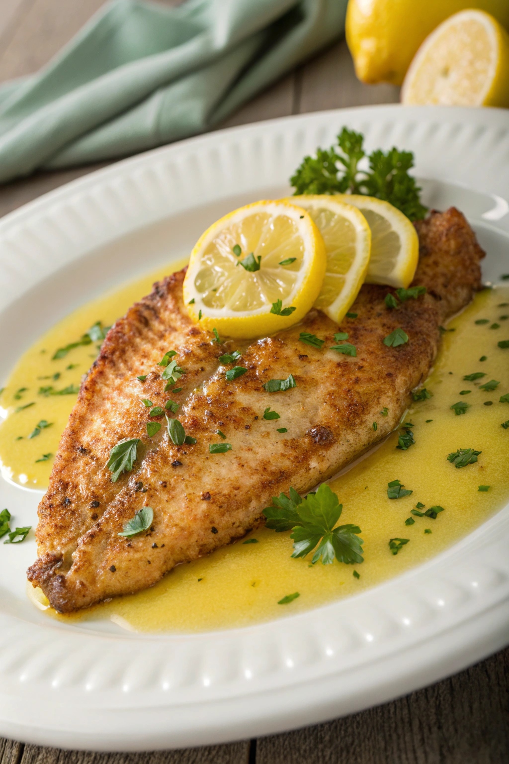 Pan-Fried Tilapia with Lemon Butter Sauce