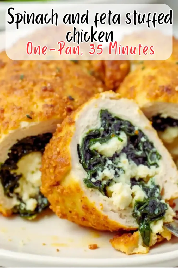 Spinach and feta stuffed chicken