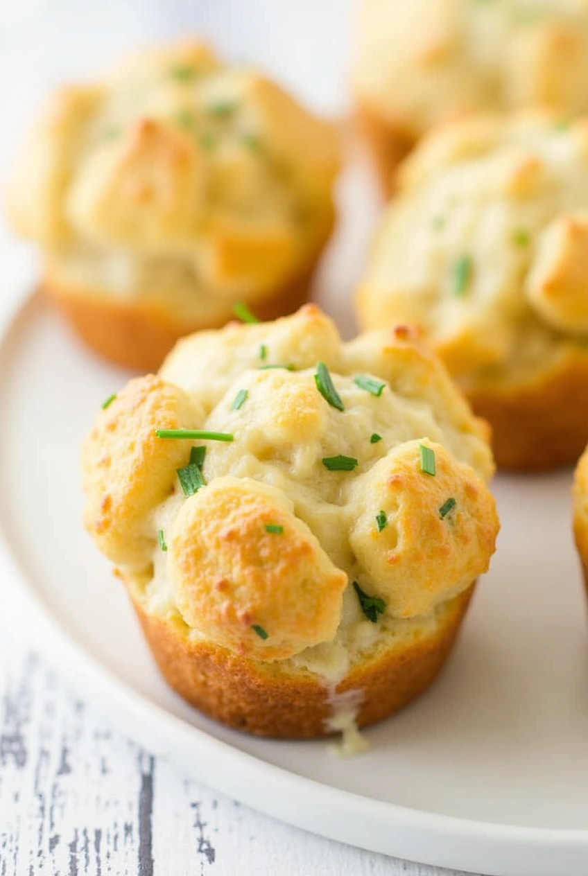 Cheesy Garlic Cruffins