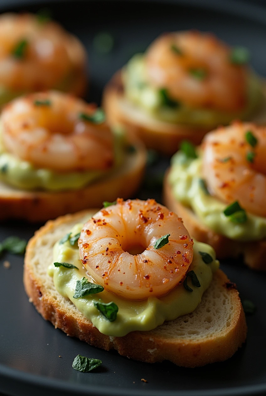 Garlic Shrimp Crostini