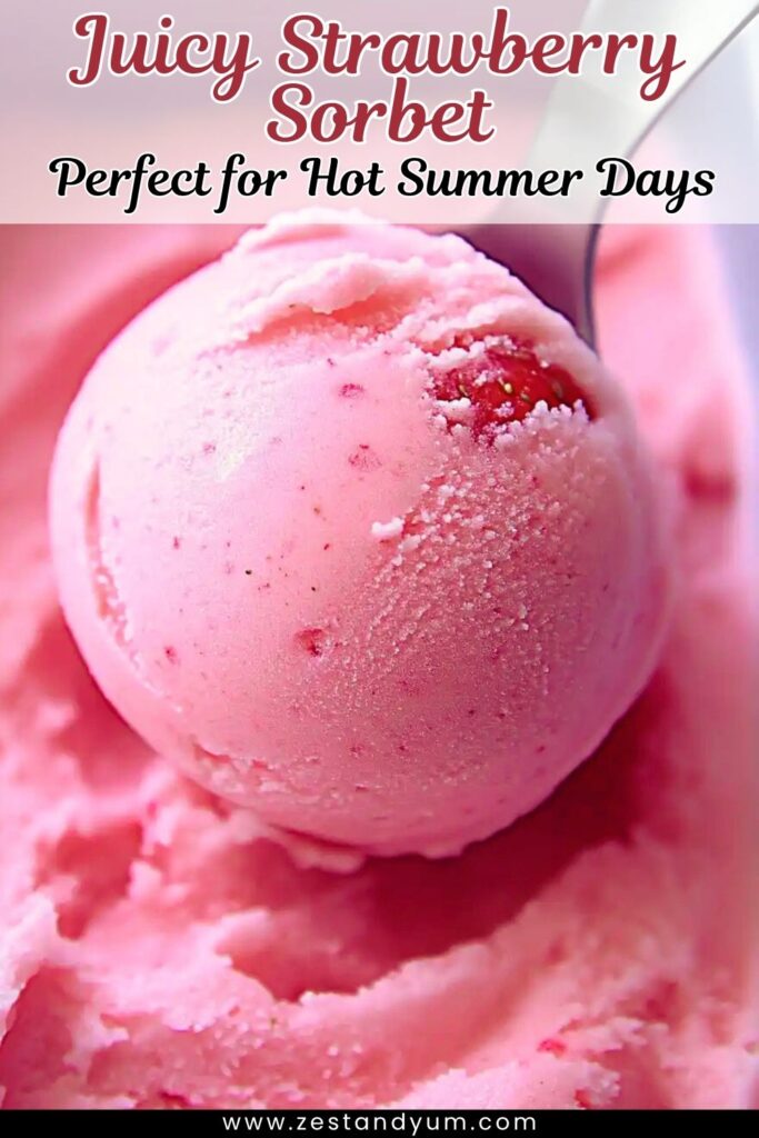 Juicy Strawberry Sorbet
