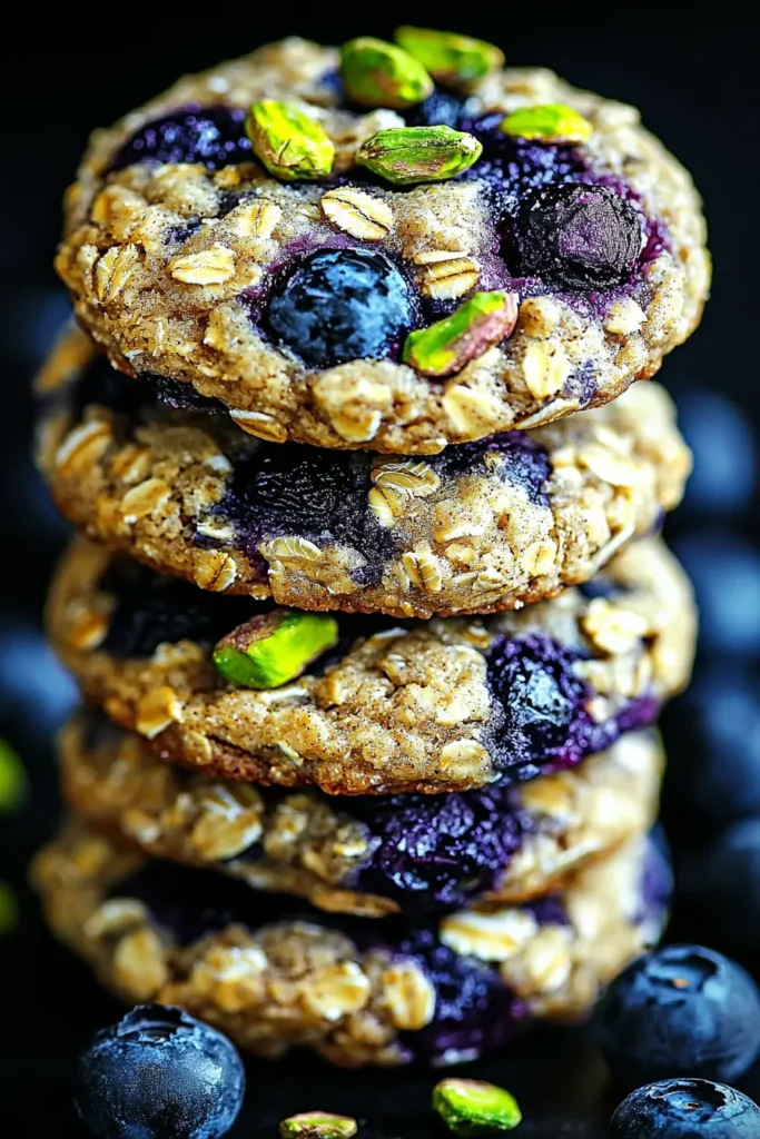 Blueberry Pistachio Oatmeal Cookies