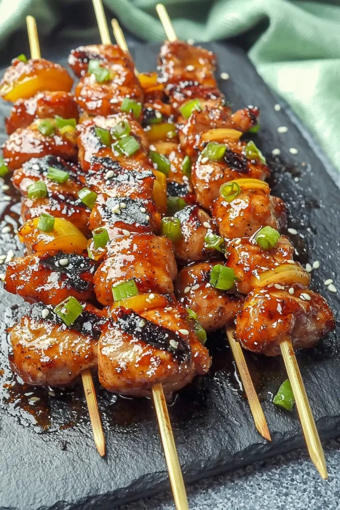 Chicken Yakitori Recipe - Japanese Grilled Chicken Skewers