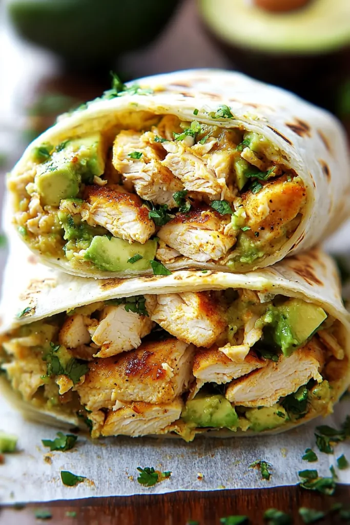 Chicken and Avocado Burritos