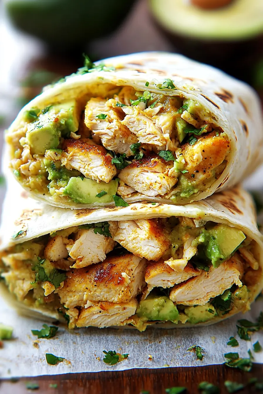 Chicken and Avocado Burritos