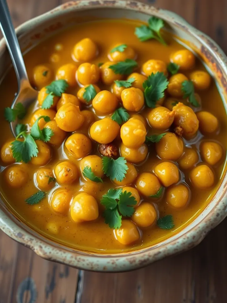 Easy Coconut chickpea curry recipe