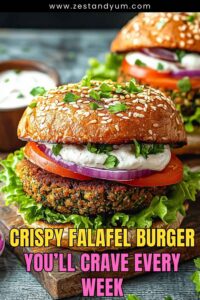 Best Falafel Burger - ZEST & YUM