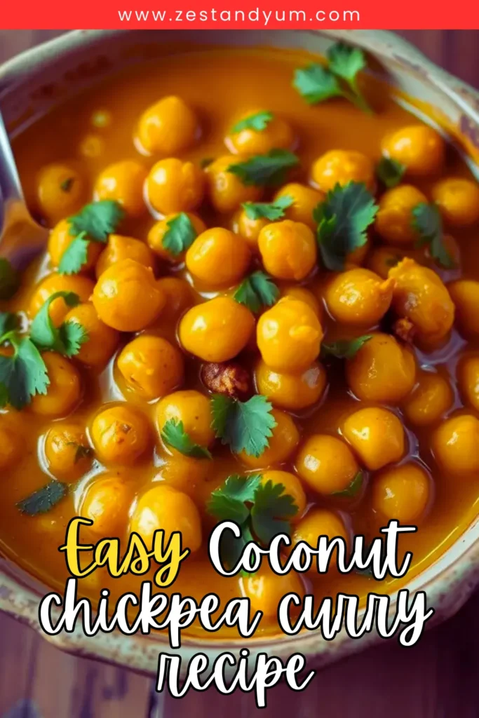 Easy Coconut chickpea curry recipe