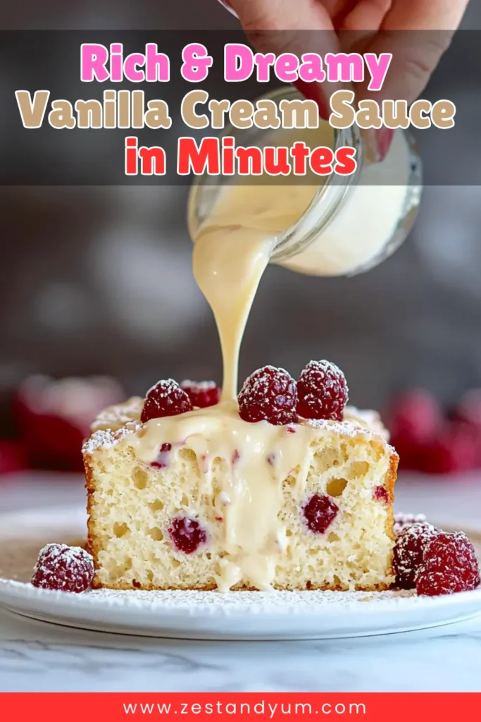 Rich & Dreamy Vanilla Cream Sauce in Minutes