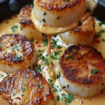 Seared Scallops with Spicy Cajun Cream Sauce