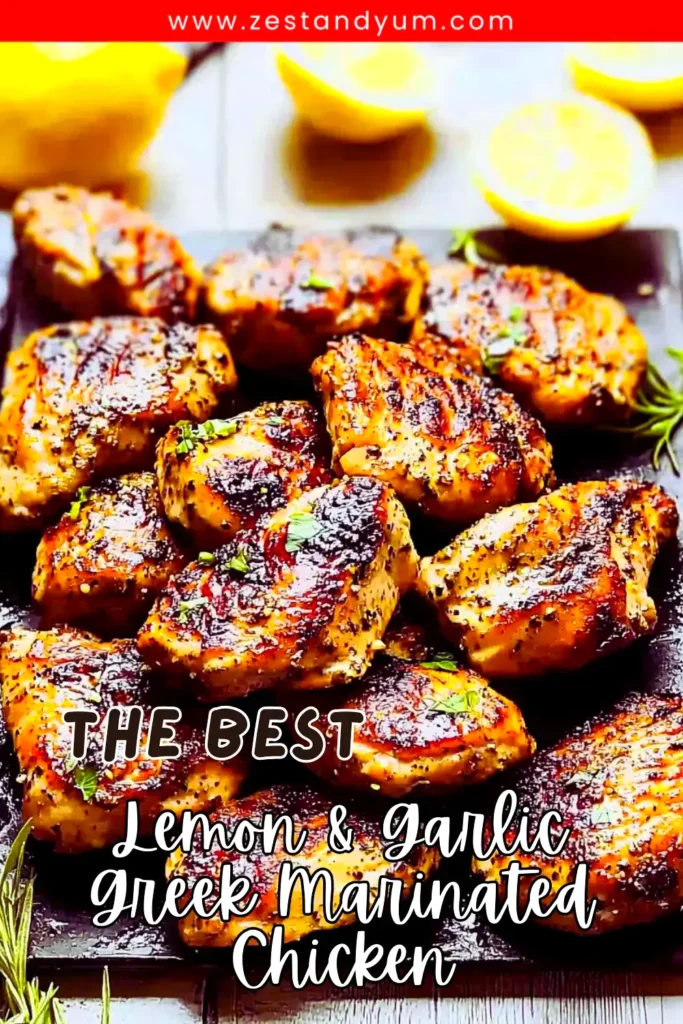 The best Lemon & Garlic Greek Marinated Chicken