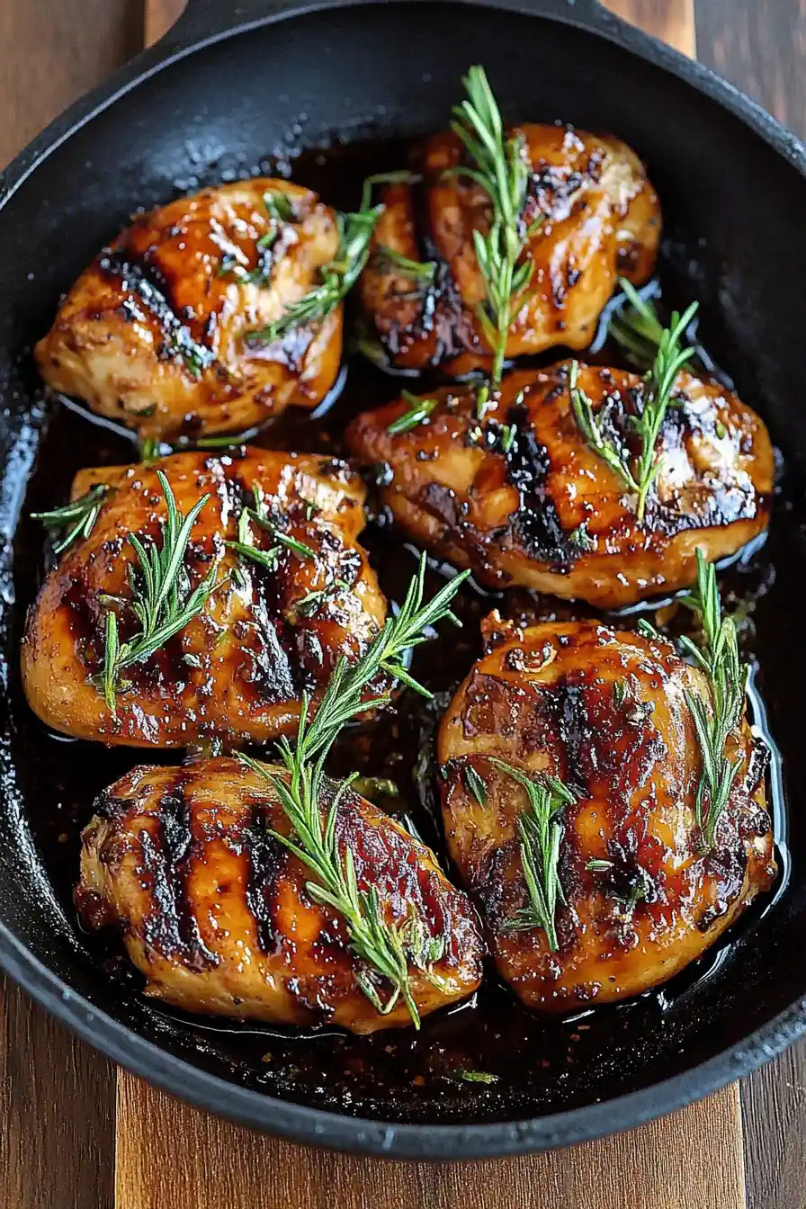 Quick Balsamic Chicken with Garlic and Herbs