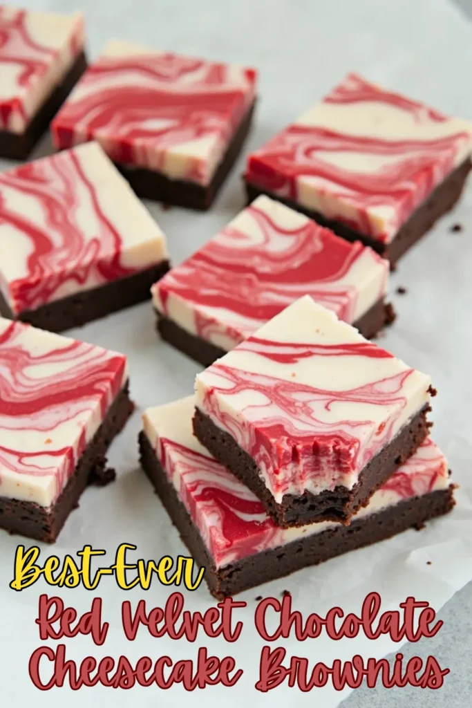 Best-Ever Red Velvet Chocolate Cheesecake Brownies