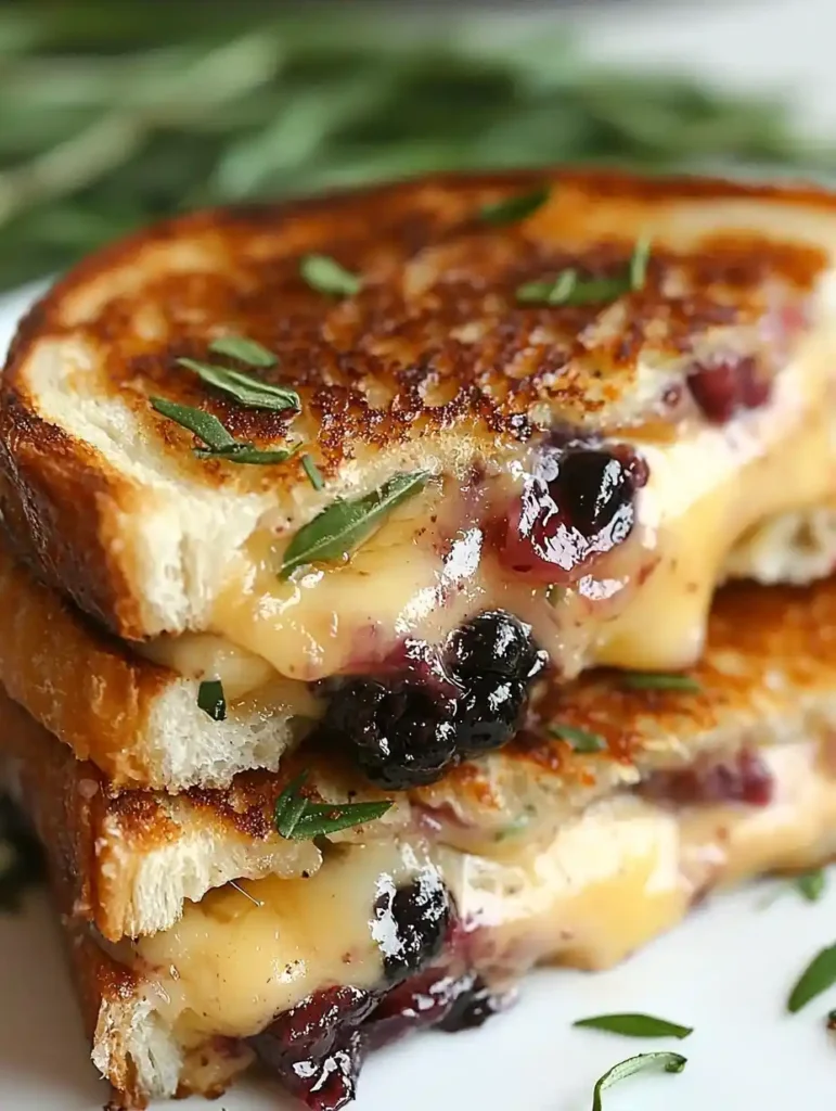 Blackberry Balsamic and Brie Grilled Cheese