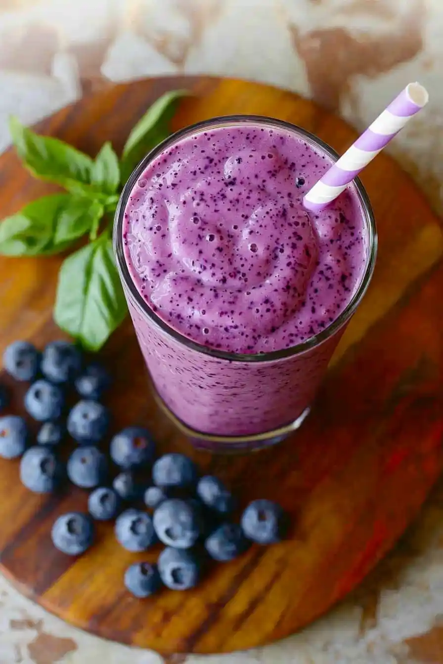 How to Make a Creamy Blueberry Basil Smoothie in Minutes