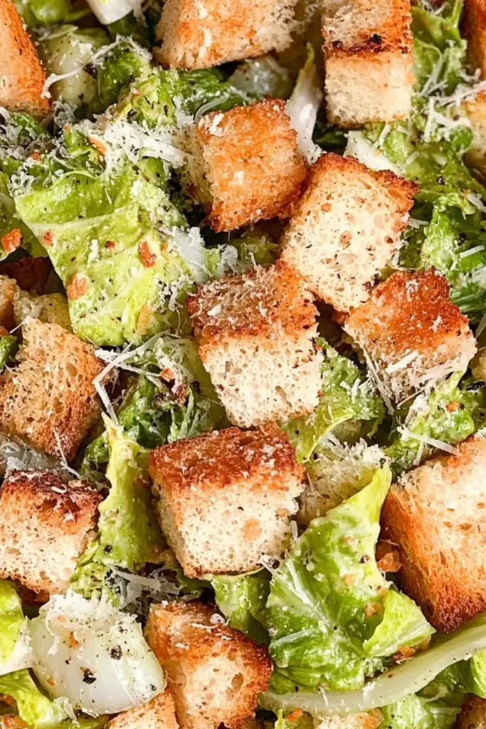 Easy Homemade Caesar Salad with Crunchy Croutons