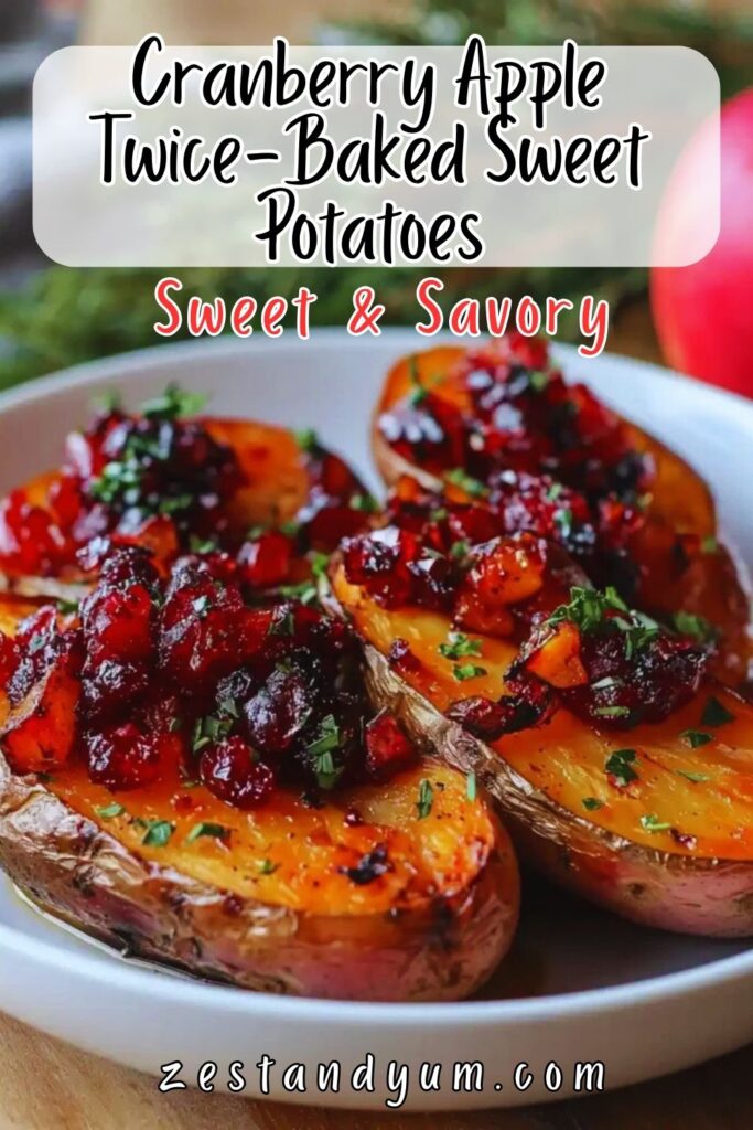 Cranberry Apple Twice-Baked Sweet Potatoes
