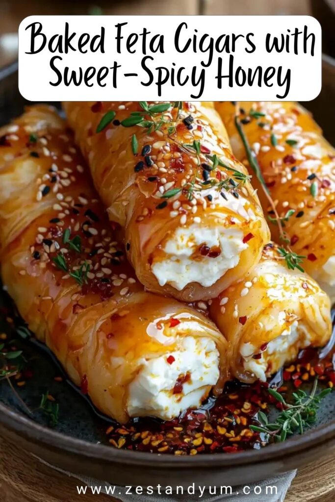 Crispy Feta Rolls Drizzled in Chili Honey