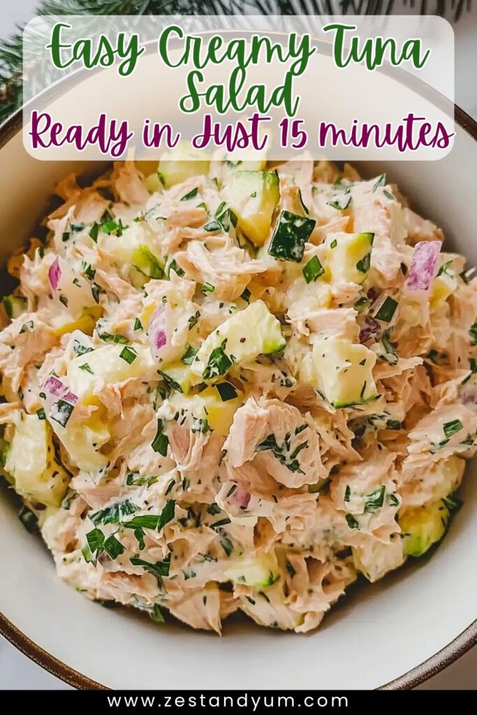 Easy Creamy Tuna Salad - Ready in Just 15 minutes