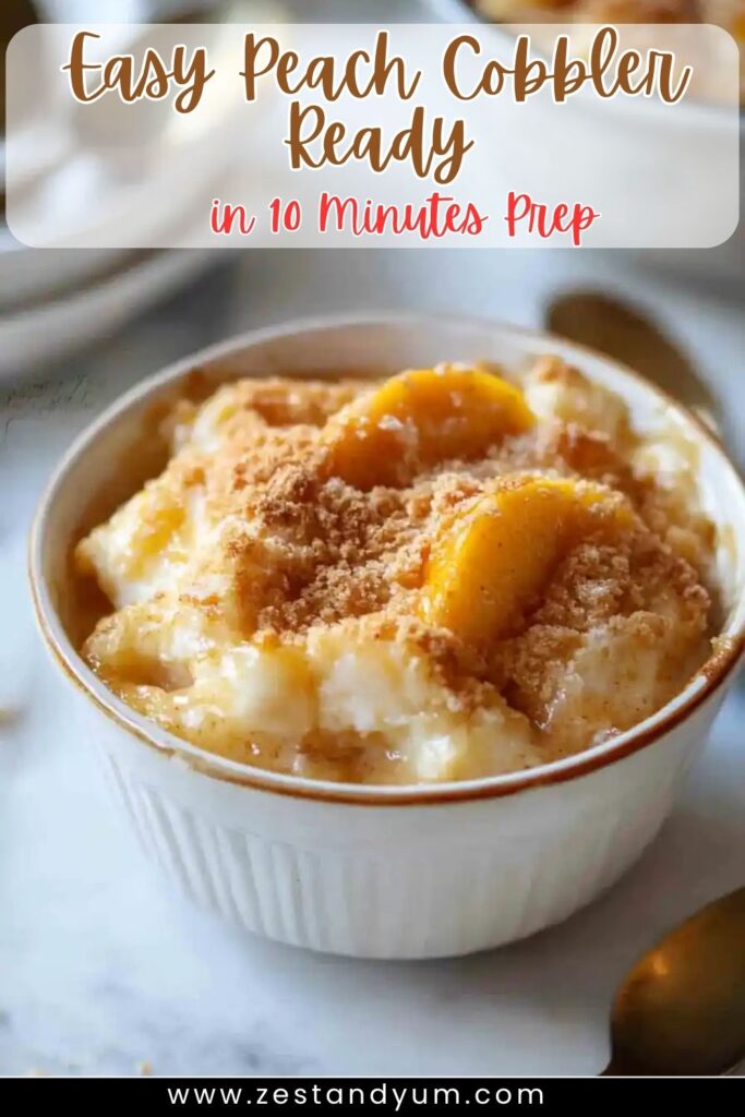 Easy Peach Cobbler Ready in 10 Minutes Prep