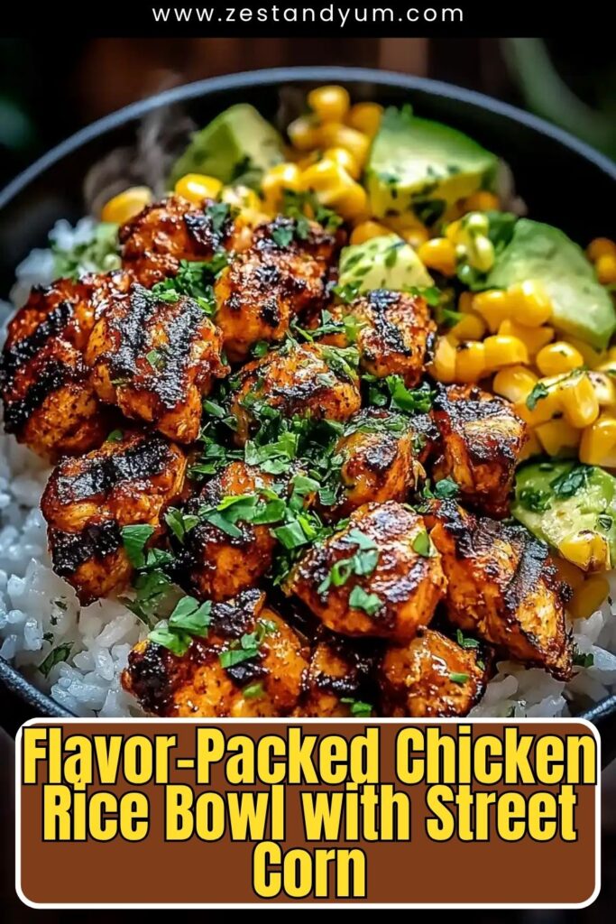 Flavor-Packed Chicken Rice Bowl with Street Corn
