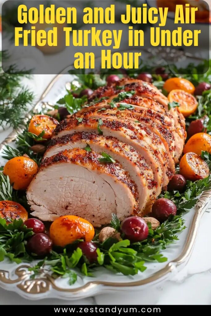 Golden and Juicy Air Fried Turkey in Under an Hour