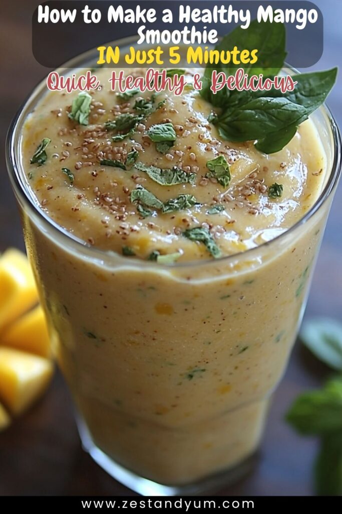 How to Make a Healthy Mango Smoothie in just 5 Minutes