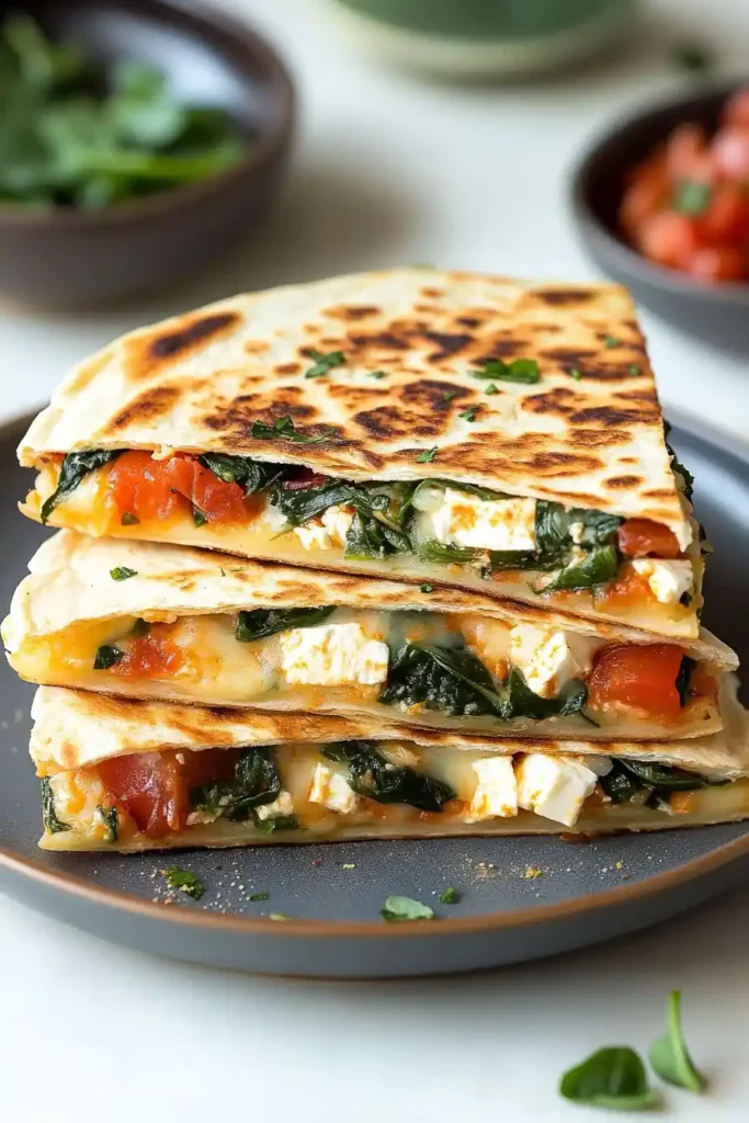 Crispy Mediterranean Quesadillas Bursting with Flavor